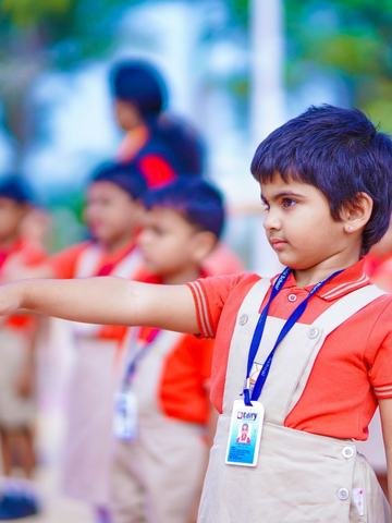 Young students in uniform